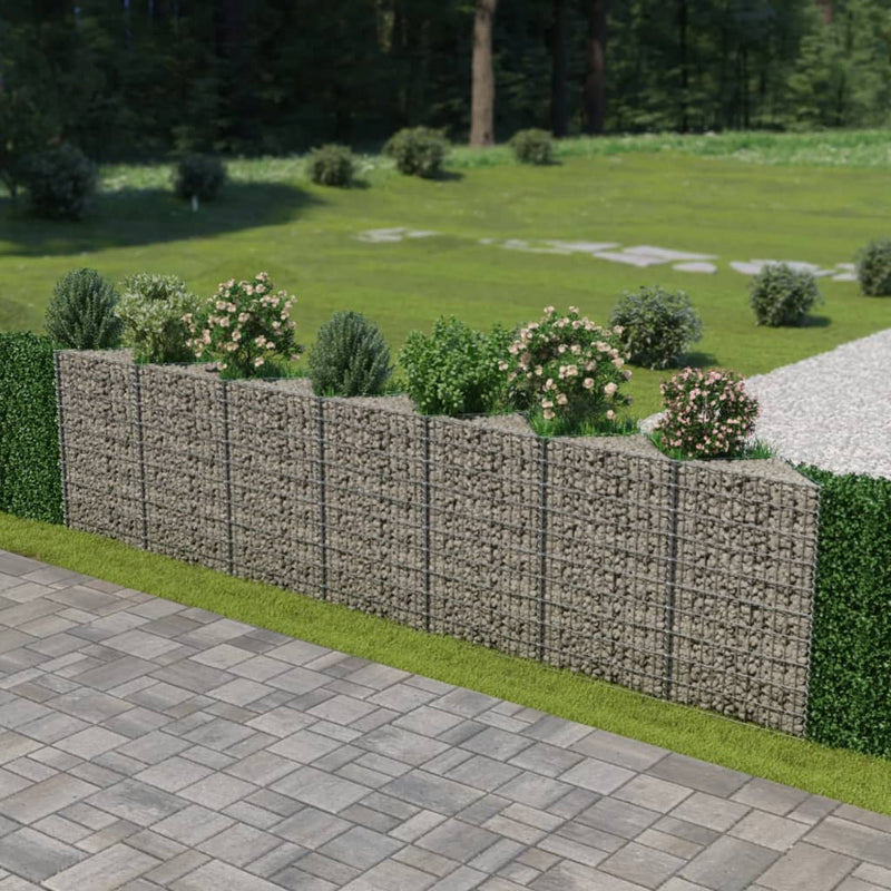VidaXL Gabion mand 450x30x100 cm gegalvaniseerd staal