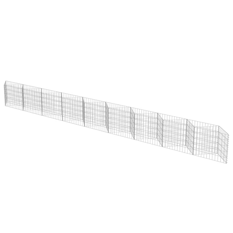 Vidaxl schanskorfmuur 630x30x50 cm gegalvaniseerd staal