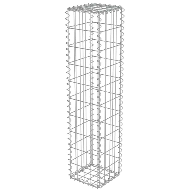 Vidaxl schanskorfmuur met deksels 20x20x100 cm gegalvaniseerd staal