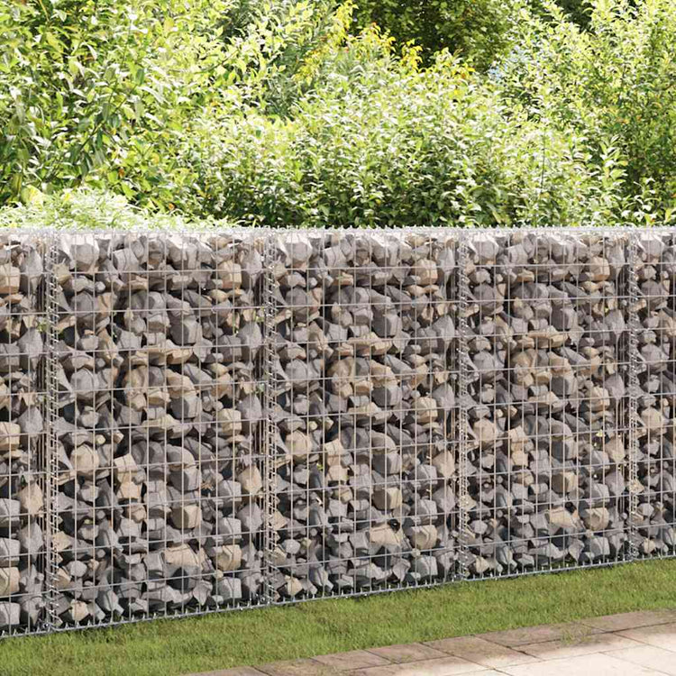 Vidaxl schanskorfmuur met deksels 50x20x100 cm gegalvaniseerd staal