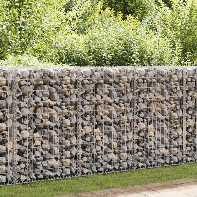 Vidaxl schanskorfmuur met deksels 100x20x100 cm gegalvaniseerd staal