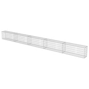 VidaXL Schanskorfmuur met deksels 600x30x50 cm gegalvaniseerd staal - afbeelding 3