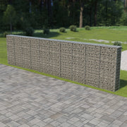 VidaXL Schanskorfmuur met deksels 600x30x150 cm gegalvaniseerd staal - afbeelding 1