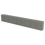 VidaXL Schanskorfmuur met deksels 900x50x100 cm gegalvaniseerd staal - afbeelding 2