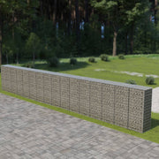 VidaXL Schanskorfmuur met deksels 900x50x150 cm gegalvaniseerd staal - afbeelding 1