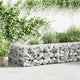 Vidaxl schanskorfmuur met deksels 300x50x50 cm gegalvaniseerd staal