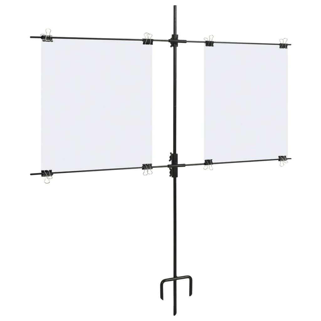 VidaXL Targetkaartstandaard met schietkaarten 78x76 cm staal