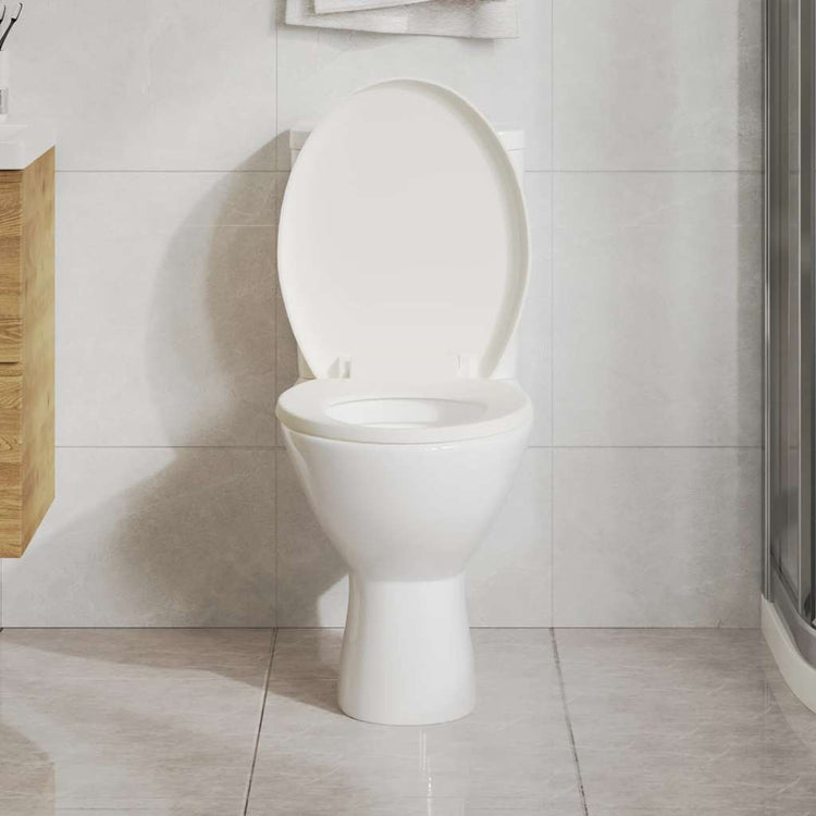 Vidaxl toiletbril soft-close met quick-release ontwerp wit