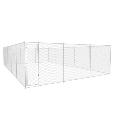 VidaXL Hondenkennel voor buiten 950x570x185 cm gegalvaniseerd staal