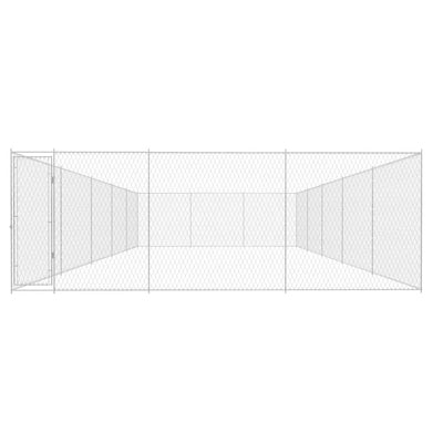 VidaXL Hondenkennel voor buiten 950x570x185 cm gegalvaniseerd staal