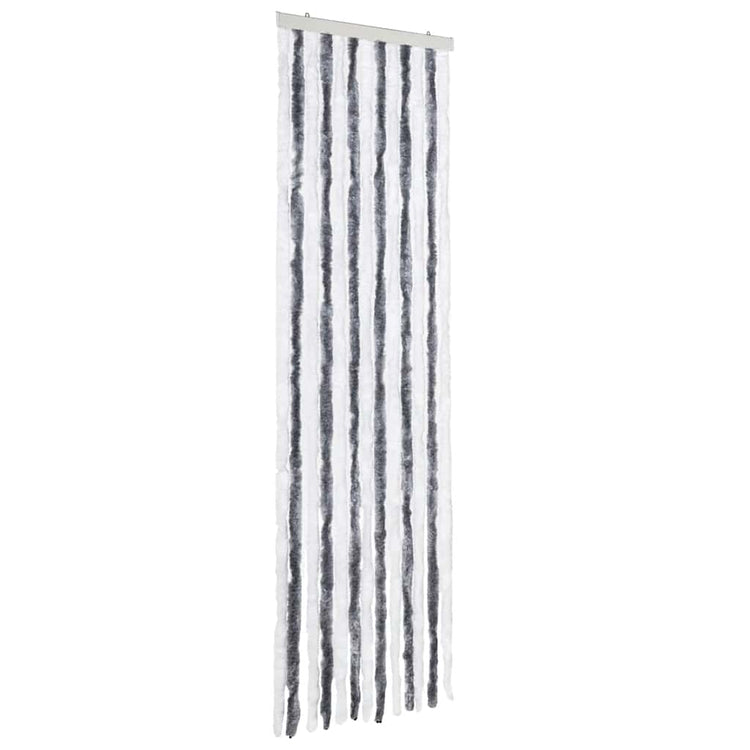 Vidaxl vliegengordijn 56x185 cm chenille grijs en wit