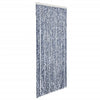 Vidaxl vliegengordijn 100x220 cm chenille blauw, wit en zilver