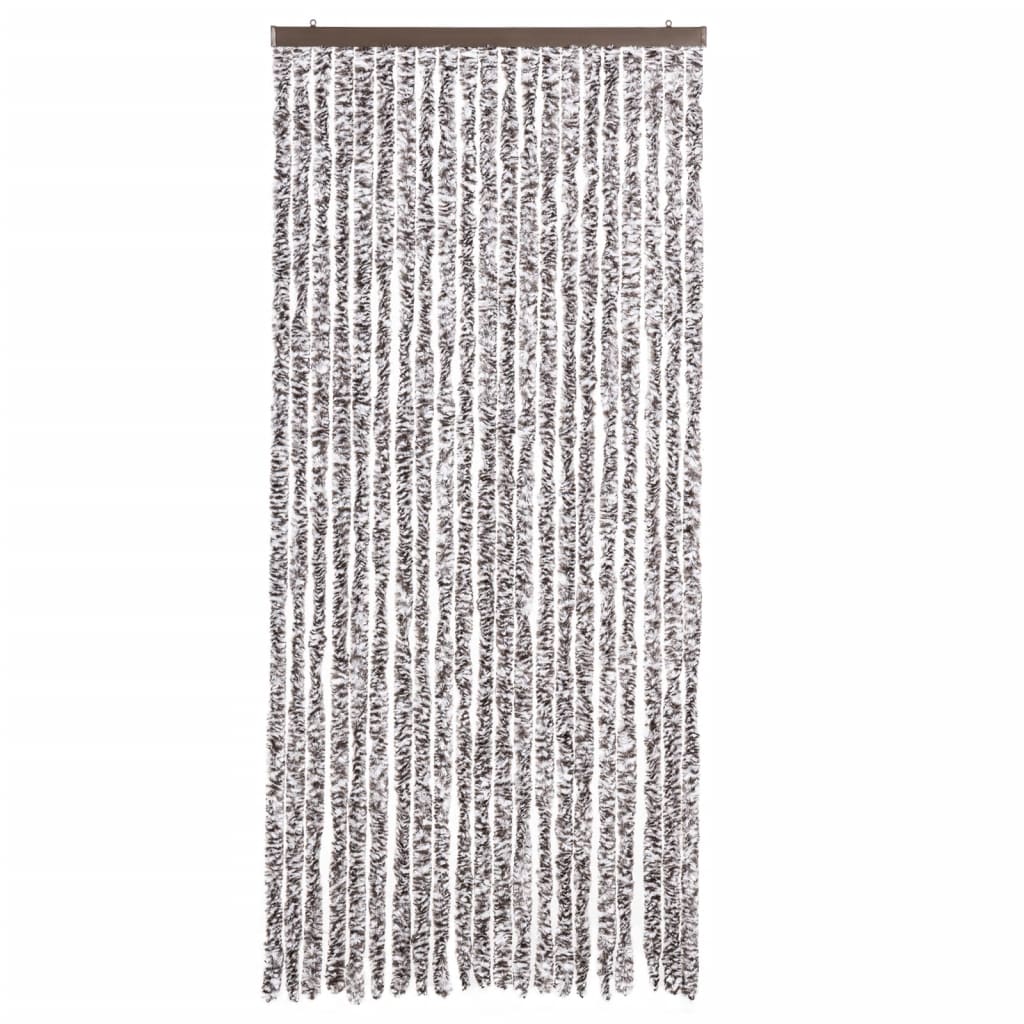 VidaXL Vliegengordijn 90x220 cm chenille bruin en beige