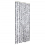 Vidaxl vliegengordijn 100x220 cm chenille wit en grijs - afbeelding 2