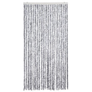 Vidaxl vliegengordijn 100x220 cm chenille wit en grijs - afbeelding 3