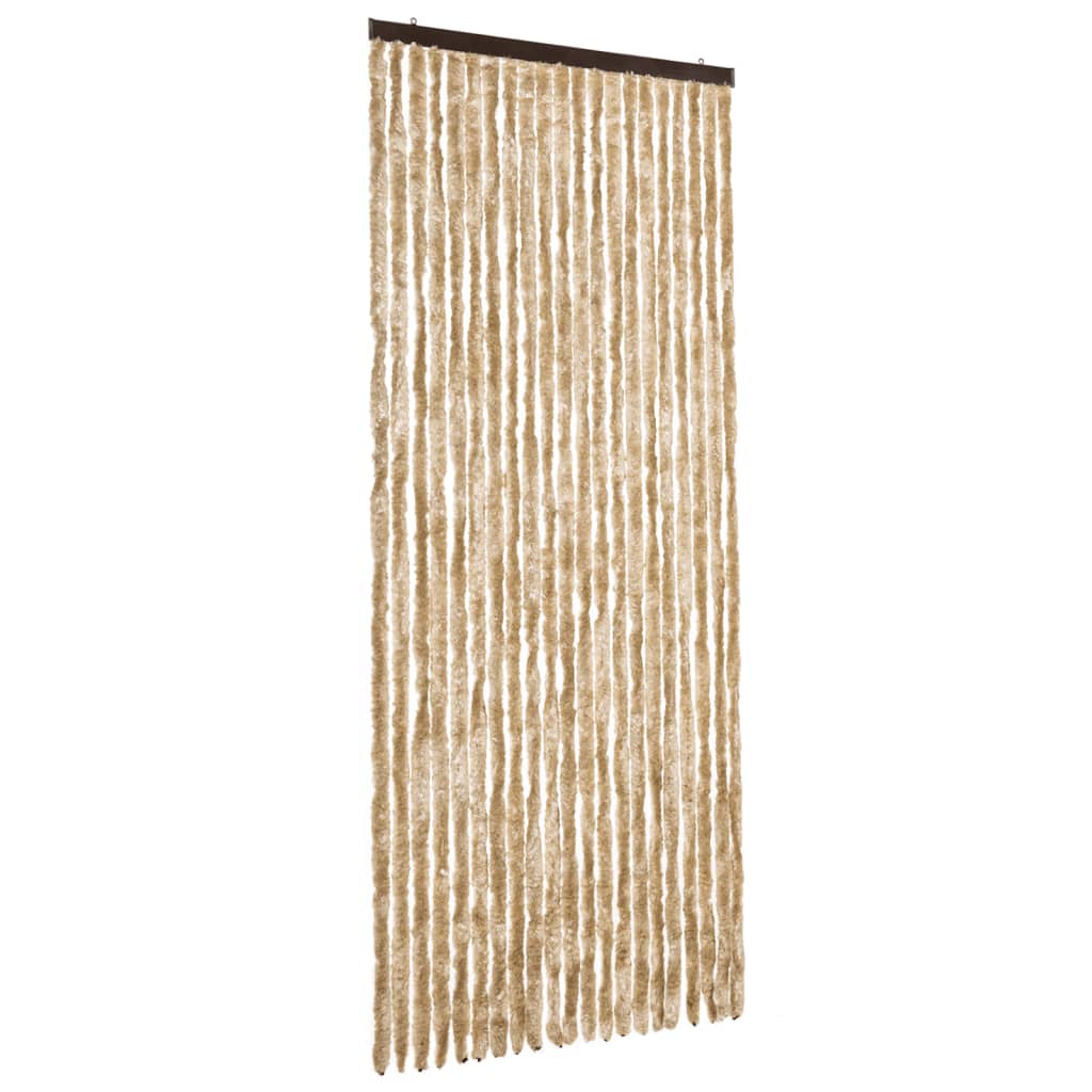 VidaXL Vliegengordijn 90x220 cm chenille beige