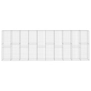 VidaXL Schanskorfmuur met deksel 600x50x200 cm gegalvaniseerd staal - afbeelding 3