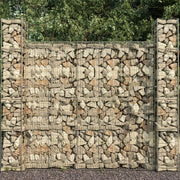 VidaXL Schanskorfmuur met deksel 600x50x200 cm gegalvaniseerd staal - afbeelding 1
