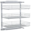 Vidaxl draadmand keuken uittrekbaar 3-laags 47x35x56 cm zilverkleurig