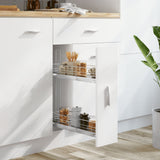 Vidaxl draadmand keuken uittrekbaar 2-laags 47x15x54,5cm zilverkleurig - afbeelding 1
