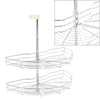 Vidaxl draadmand keuken 2-laags 180 graden 75x38x80 cm zilverkleurig