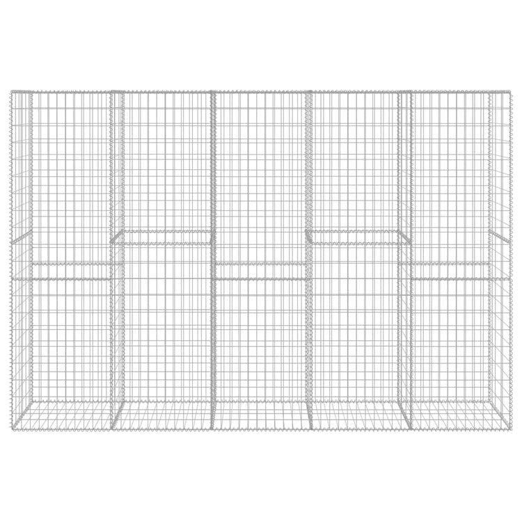 VidaXL Schanskorfmuur met deksel 300x50x200 cm gegalvaniseerd staal