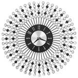Vidaxl wandklok 43 cm metaal zwart - afbeelding 2