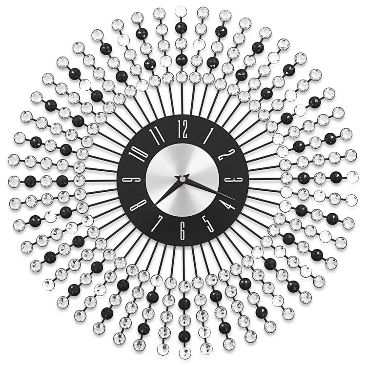 Vidaxl wandklok 43 cm metaal zwart