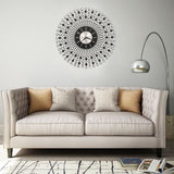 Vidaxl wandklok 43 cm metaal zwart - afbeelding 1