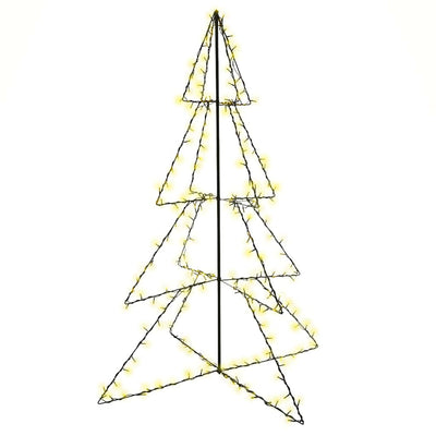 Vidaxl kegelkerstboom 240 led's binnen en buiten 115x150 cm