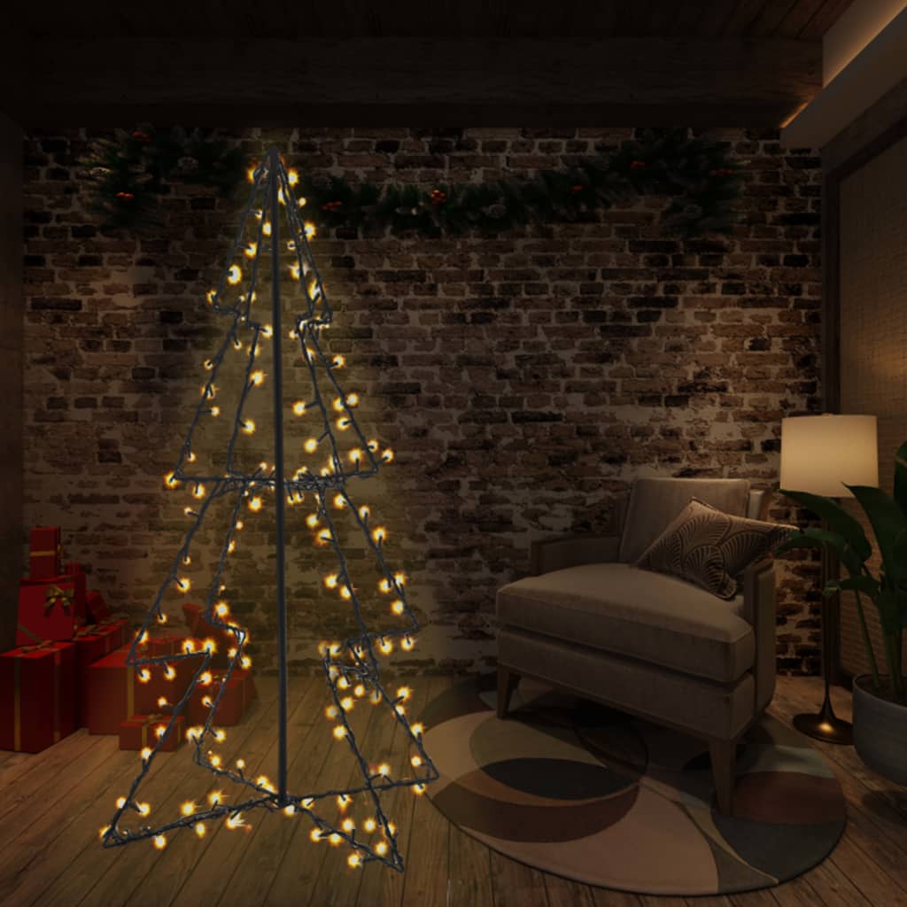 VidaXL Kegelkerstboom 240 LED's binnen en buiten 115x150 cm