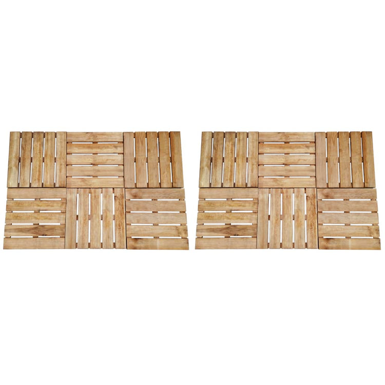 VidaXL 12 st Terrastegels 50x50 cm hout bruin