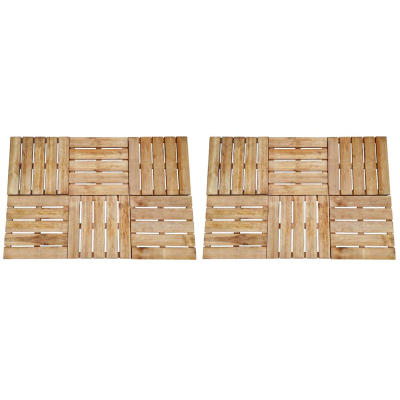 VidaXL 12 st Terrastegels 50x50 cm hout bruin