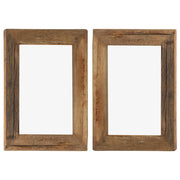 VidaXL Fotolijsten 2 st 30x40 cm massief gerecycled hout en glas - afbeelding 1
