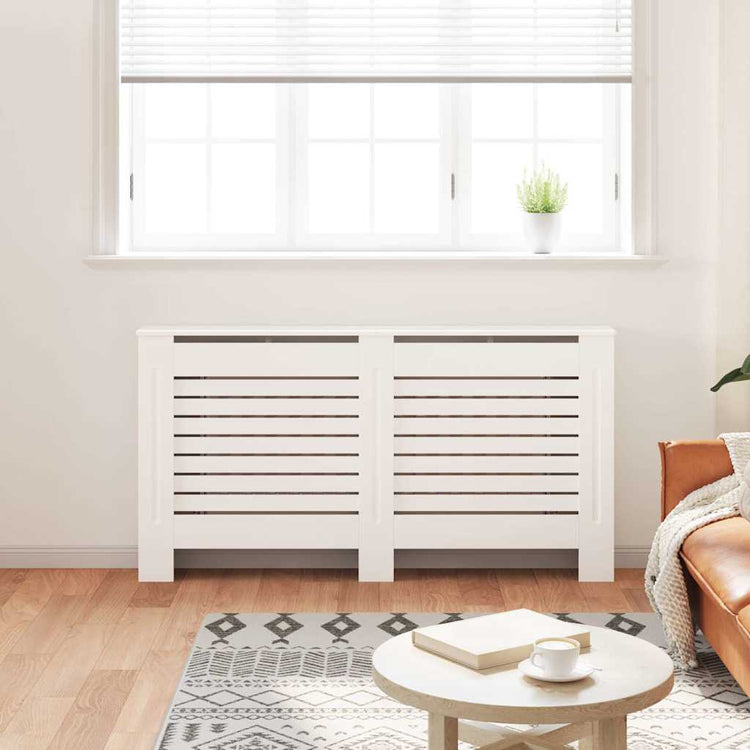 Vidaxl radiatorombouw 152x19x81,5 cm mdf wit