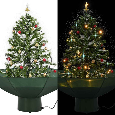 Vidaxl kerstboom sneeuwend met paraplubasis 75 cm groen