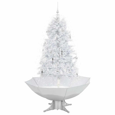 Vidaxl kerstboom sneeuwend met paraplubasis 170 cm wit