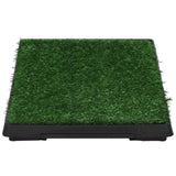 Vidaxl huisdierentoilet met bak en kunstgras 63x50x7 cm groen - afbeelding 3
