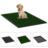 Vidaxl huisdierentoiletten 2 st met bak en kunstgras 76x51x3 cm groen - afbeelding 1