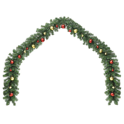 Vidaxl kerstslinger versierd met kerstballen 20 m