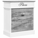 Vidaxl schoenenkast 50x28x58 cm paulowniahout grijs - afbeelding 2