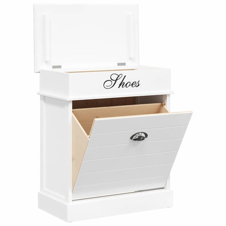Vidaxl schoenenkast 50x28x58 cm paulowniahout wit