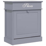 Vidaxl schoenenkast 50x28x58 cm paulowniahout grijs - afbeelding 2