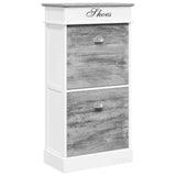 Vidaxl schoenenkast 50x28x98 cm paulowniahout grijs - afbeelding 2