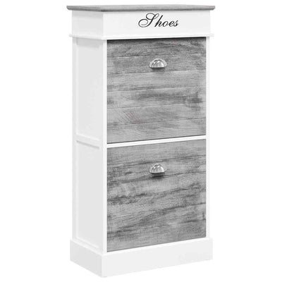 Vidaxl schoenenkast 50x28x98 cm paulowniahout grijs