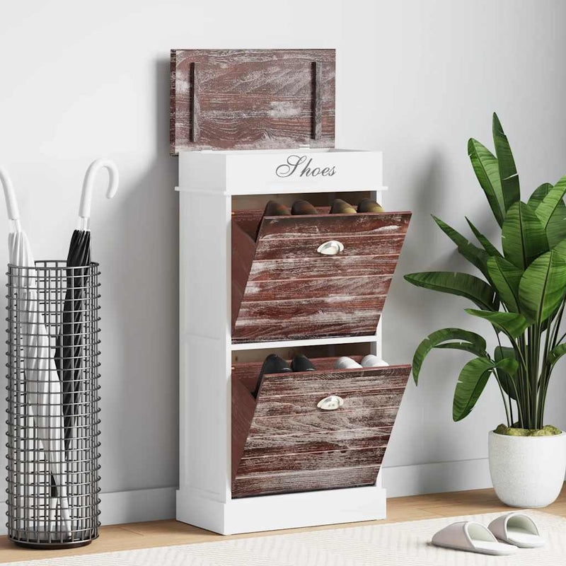 Vidaxl schoenenkast 50x28x98 cm paulowniahout bruin