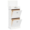 Vidaxl schoenenkast 50x28x98 cm paulowniahout wit