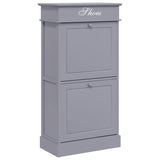 Vidaxl schoenenkast 50x28x98 cm paulowniahout grijs - afbeelding 2