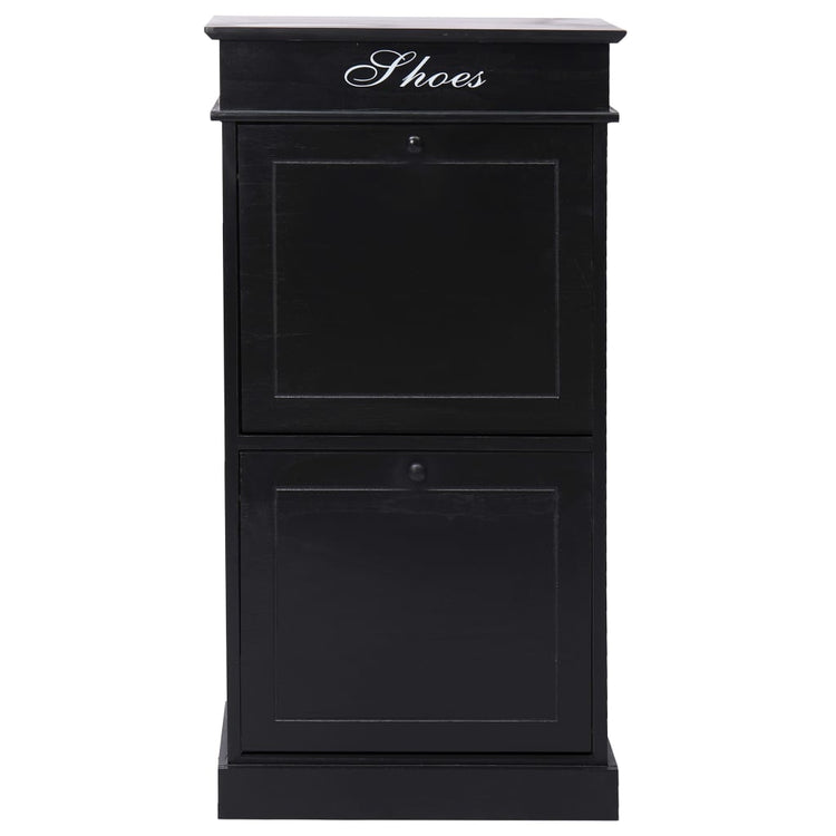 Vidaxl schoenenkast 50x28x98 cm paulowniahout zwart