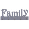 Vidaxl wandkapstok family 74x29,5 cm grijs